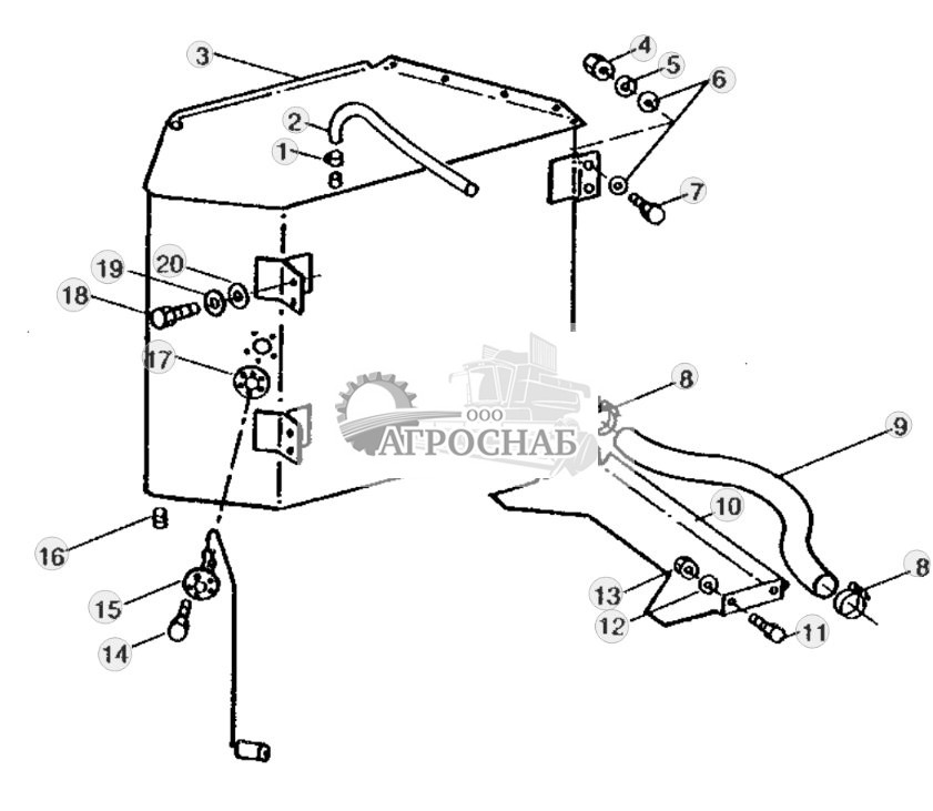 Left-Hand Fuel Tank With Lines 